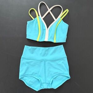 Five Dancewear Blue and Yellow Set YL 

Near perfect condition.